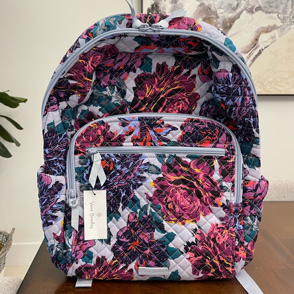 Vera Bradley Campus backpack in Neon Blooms